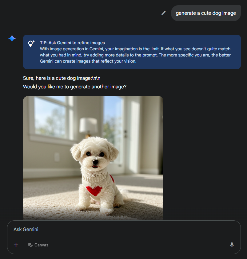 Generate image with Gemini AI
