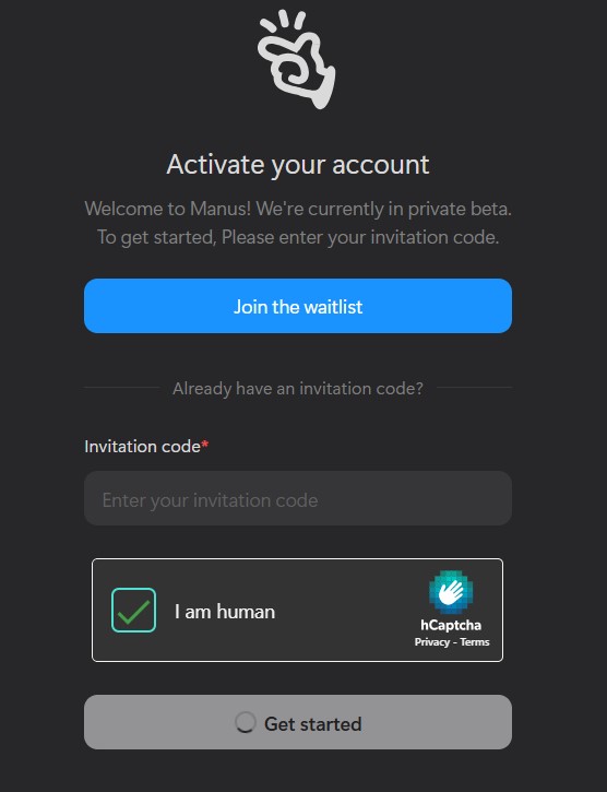 joint the waitlist Manus AI