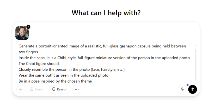Enter prompt to create Adorable AI Chibi Images in Plastic Capsules