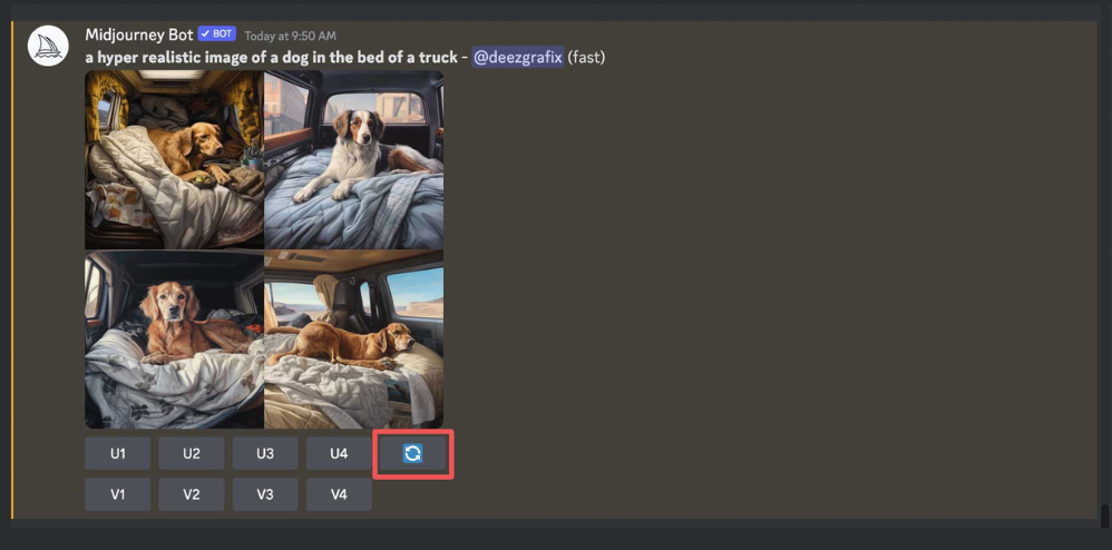 Click the Regenerate button to recreate a new image if you are not satisfied.