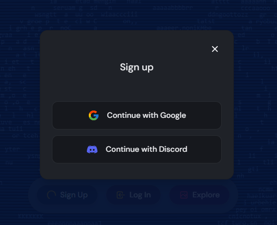 Sign up Midjourney