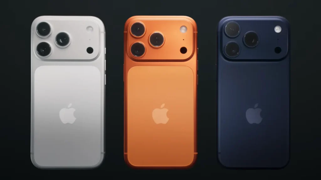 3 colors of this year's iPhone 17 Pro line