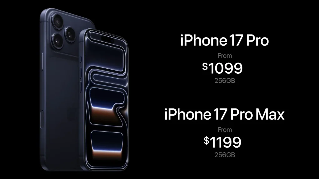 Official price of iPhone 17 Pro series