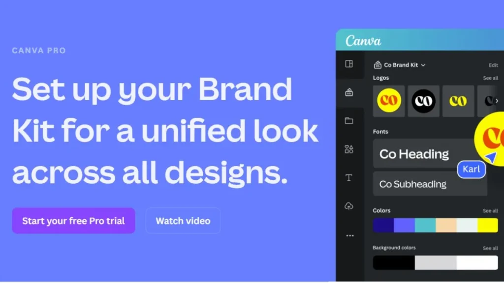 Create a professional logo with Canva Pro